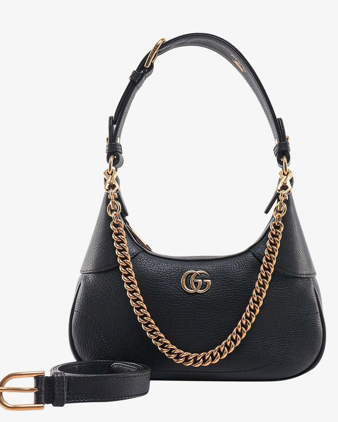 Gucci Aphrodite Small Leather Shoulder Bag - Black