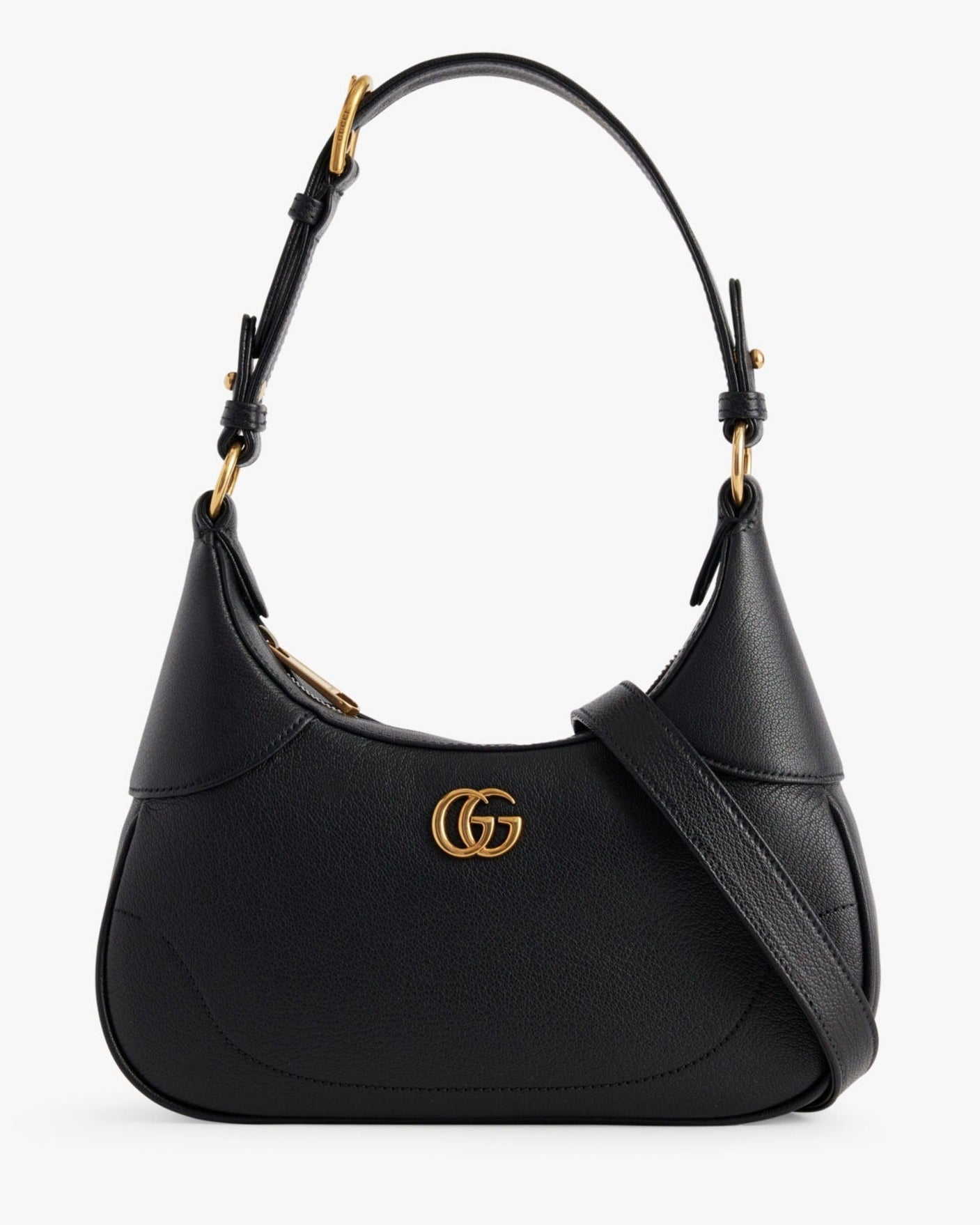 Gucci Aphrodite Small Leather Shoulder Bag - Black