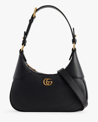 Gucci Aphrodite Small Leather Shoulder Bag - Black